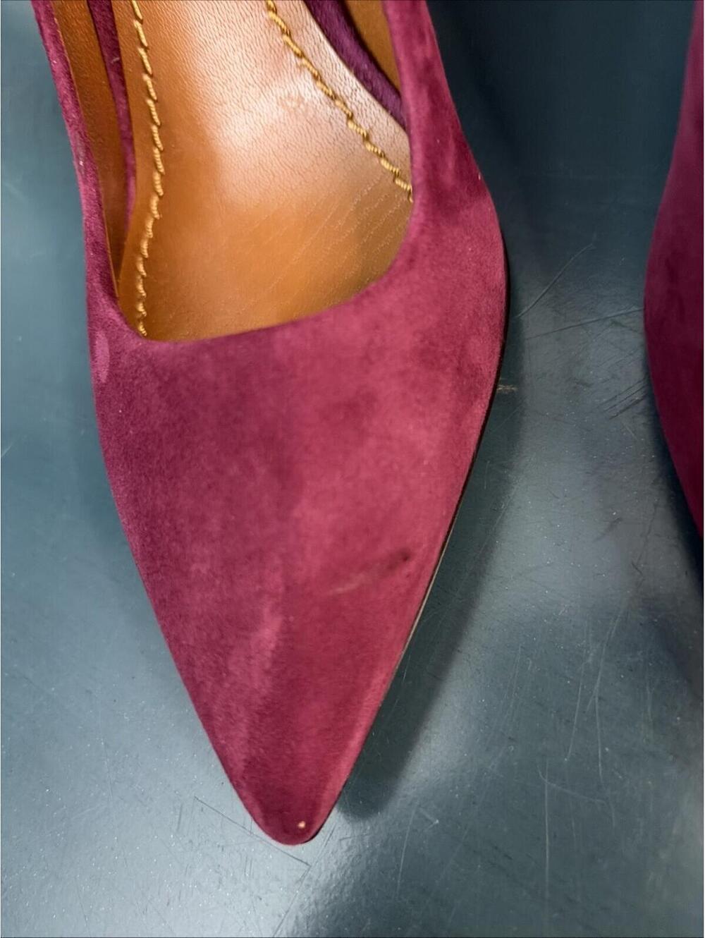 Women’s Coach Waverly Suede Plum Purple Pump New Size 6 - Picture 2 of 9